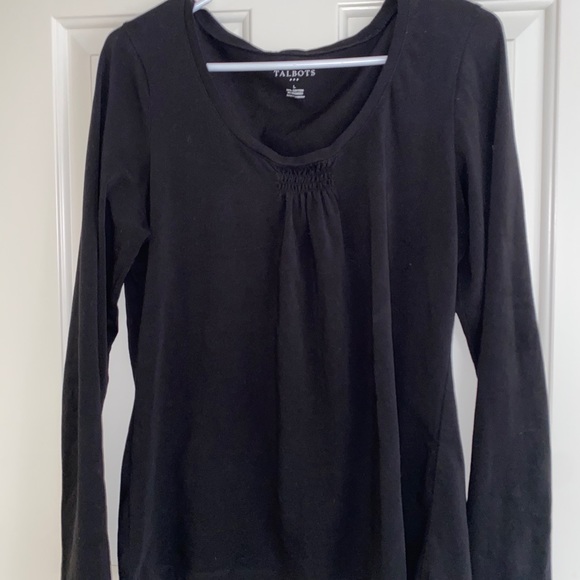 Talbots Black Long Sleeve Top - Picture 2 of 5